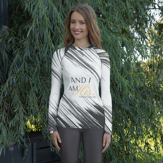 And I Am His. (Song of Songs 2:16) - Women's Rash Guard Long Sleeve